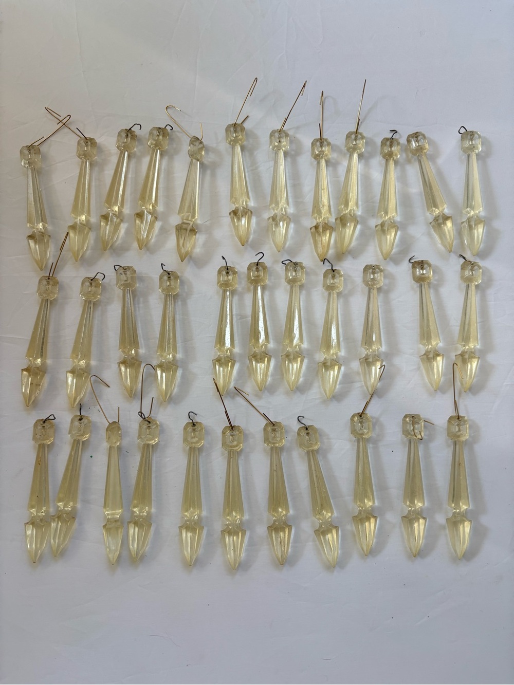Vintage Plastic Prisms for Christmas Tree Decorations